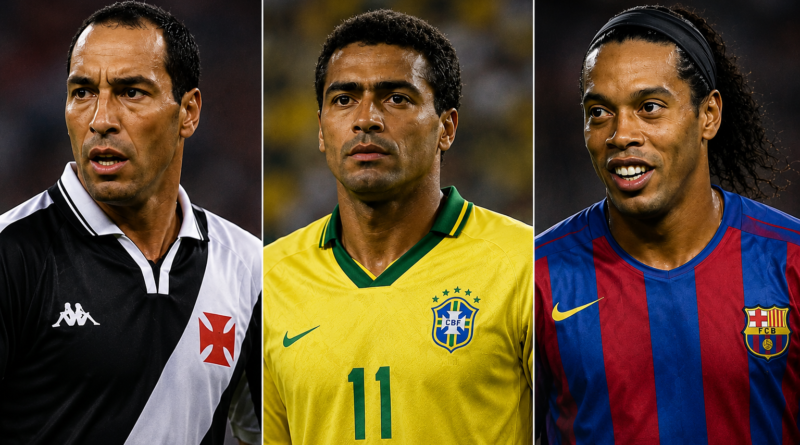 edmundo, romario e ronaldinho gaucho